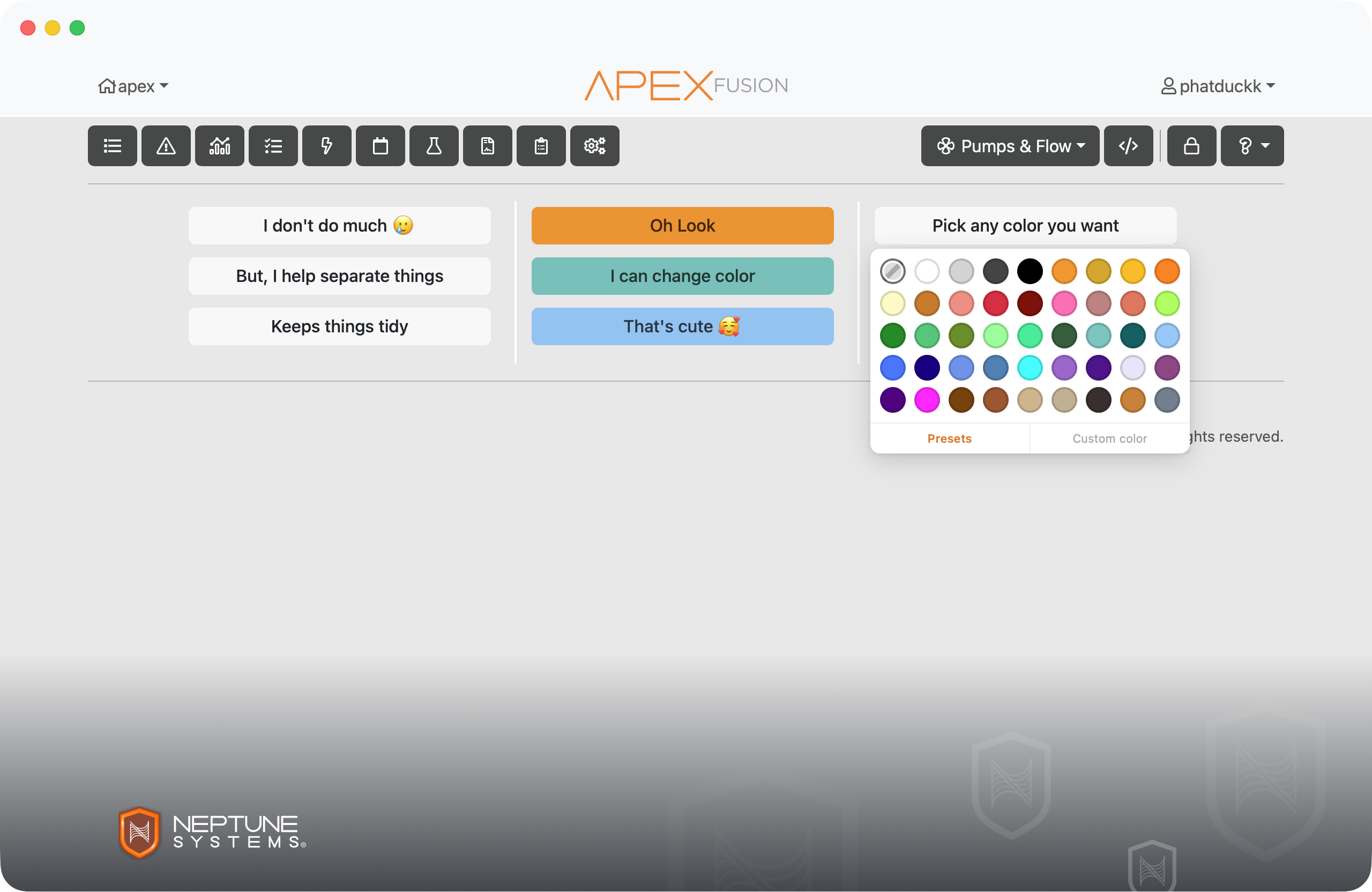 Divider with custom text and color