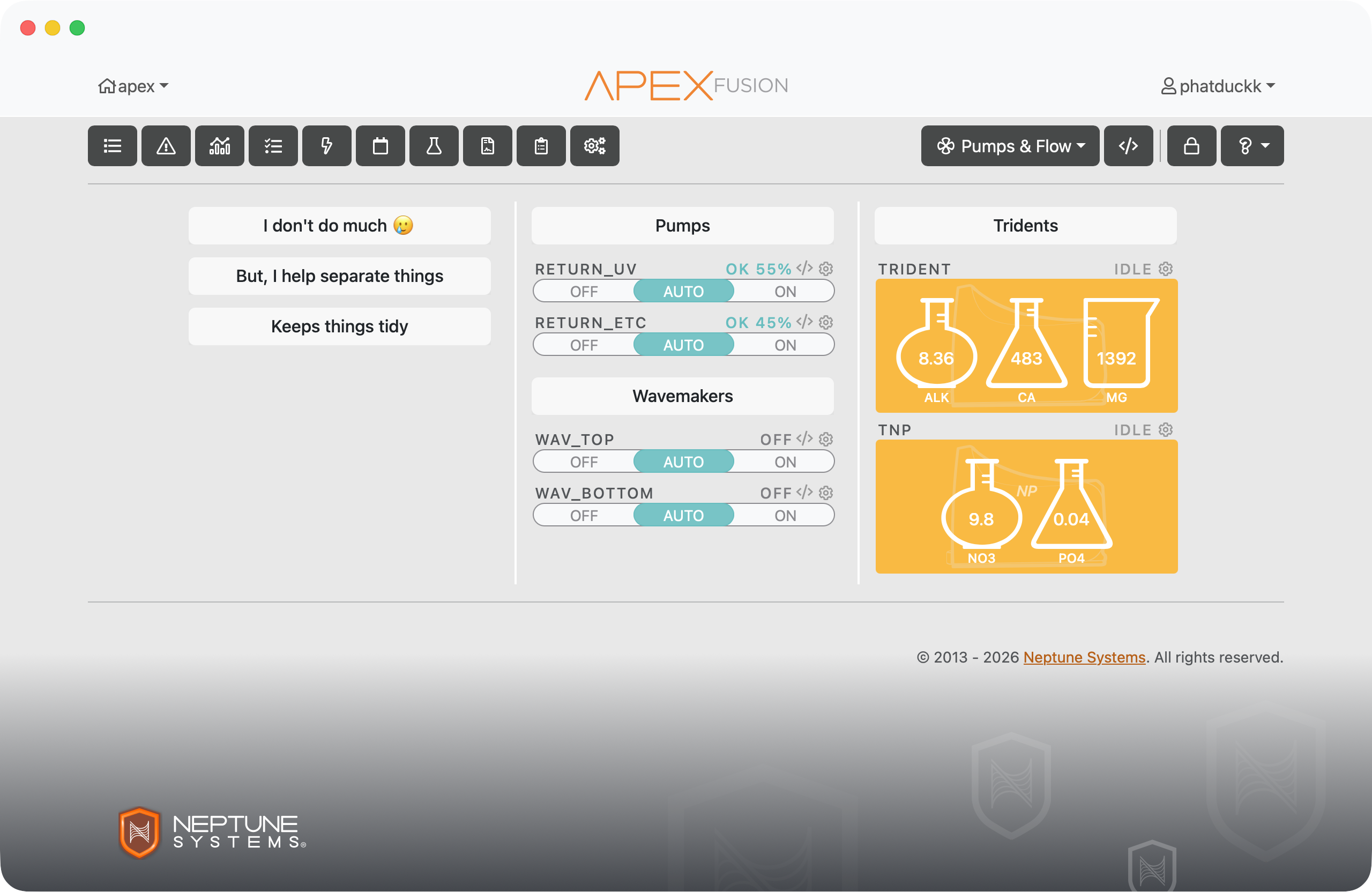 Divider widget on a dashboard